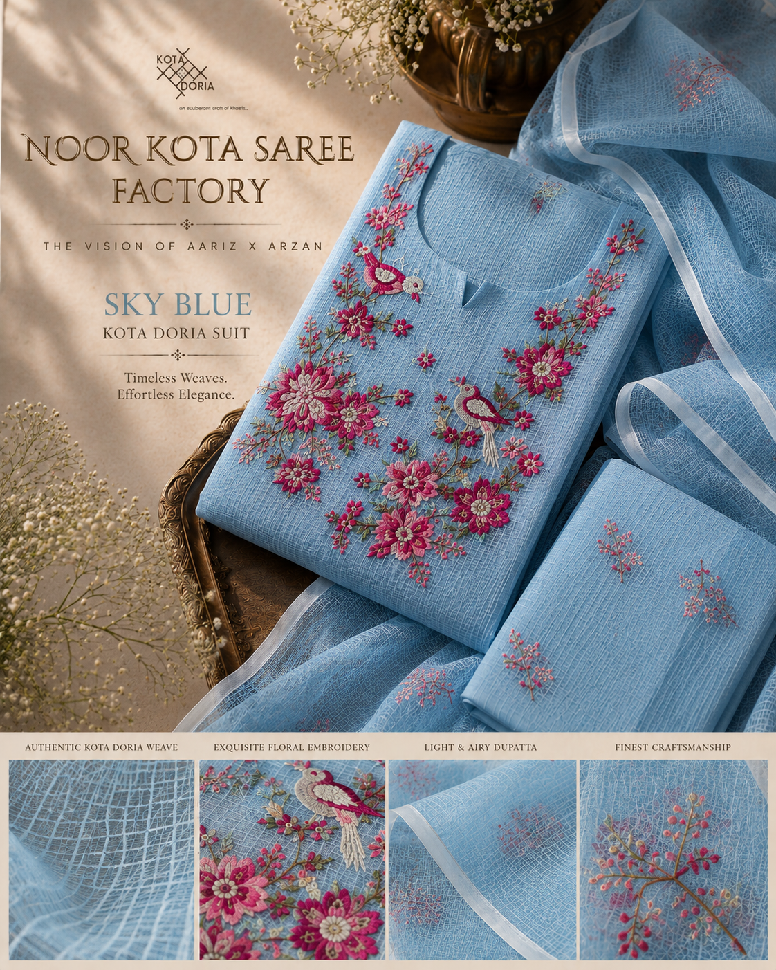 Authentic Kota Doria – Woven with Heritage, Designed for Elegance