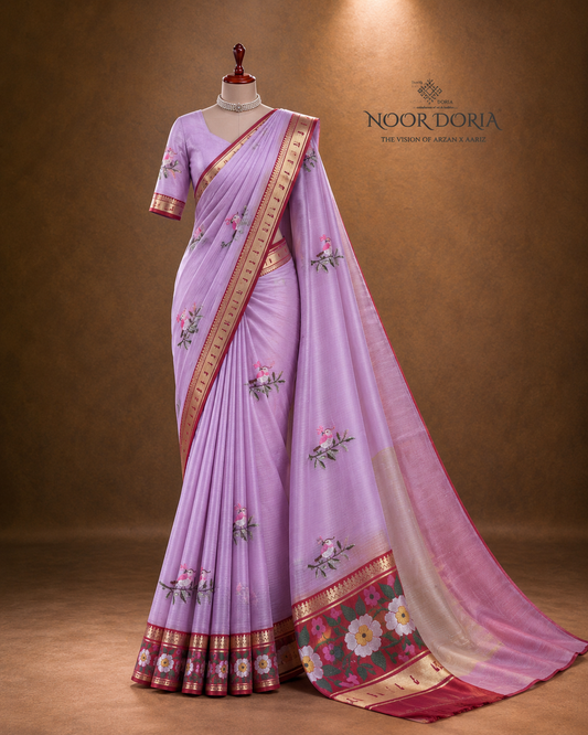 An exquisite collection of handcrafted Kota Banarasi sarees, blending the lightweight comfort of Kota with the royal elegance of Banarasi weaving. Perfect for weddings, festivals, and special celebrations.
