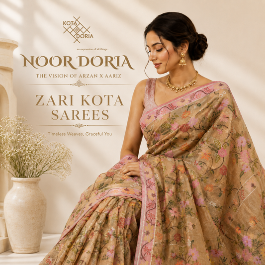 Beautiful Zari Kota Saree with Elegant Blouse