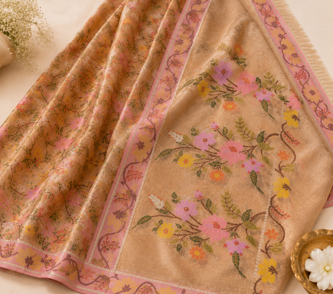 Beautiful Zari Kota Cotton Saree with Elegant Blouse