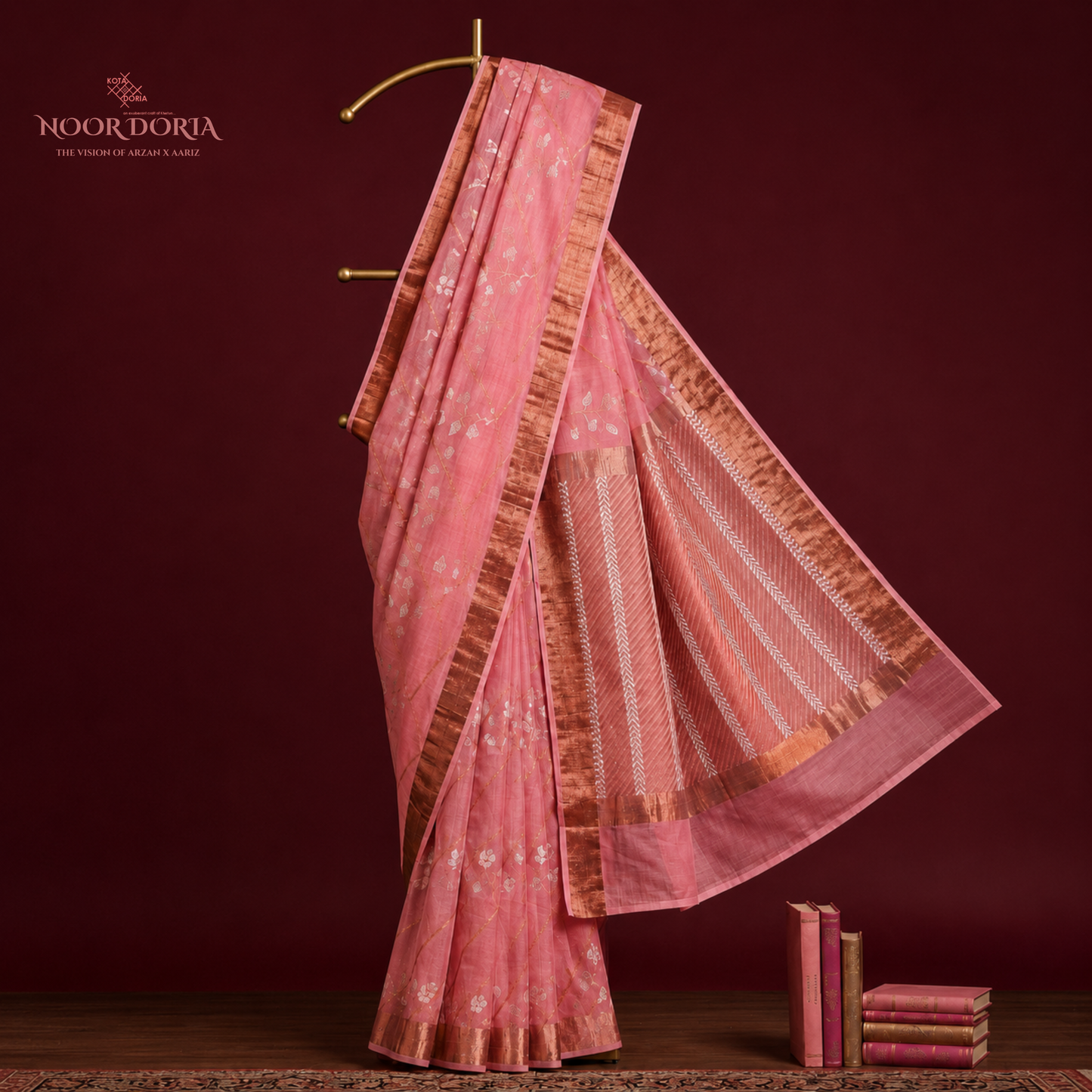 Pure Kota Doria Handloom Saree with Elegant Zari Border